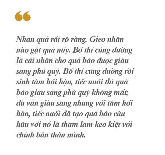 Bố thí cúng dường rồi, đừng sinh tâm hối tiếc -0