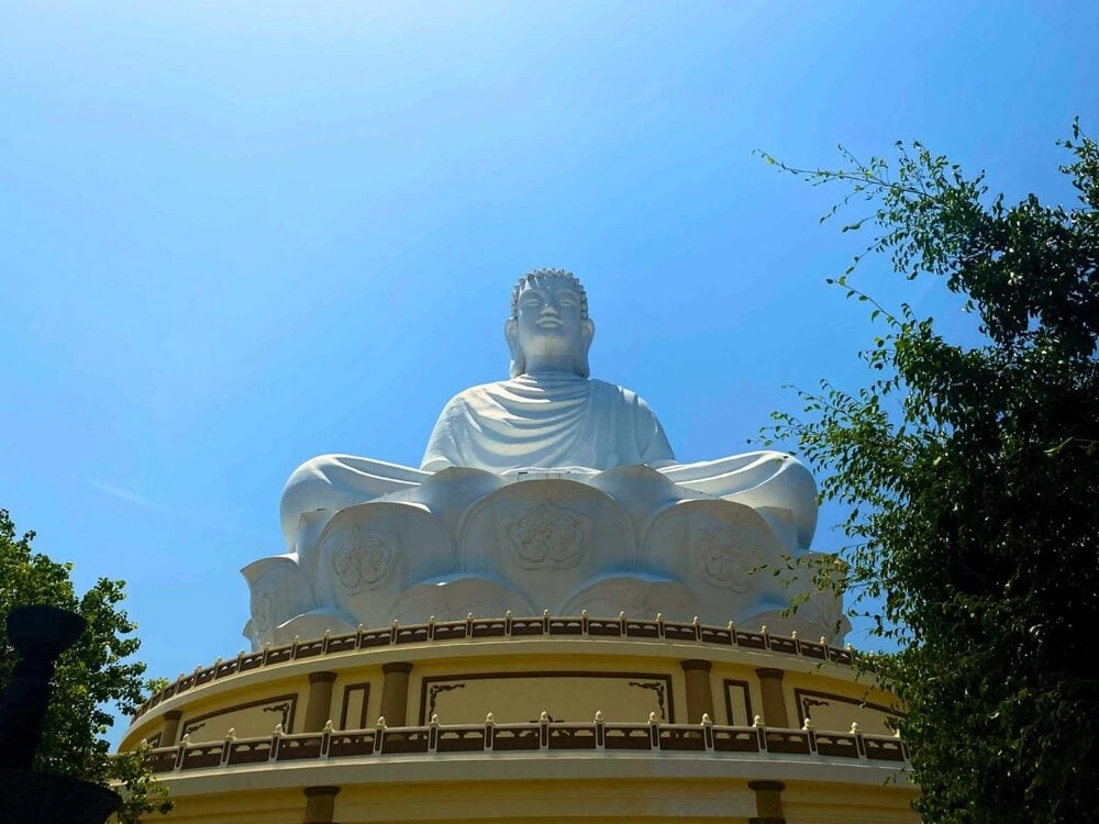 Vượt 600 bậc thang chiêm bái tượng Phật khổng lồ ở Bình Định-6