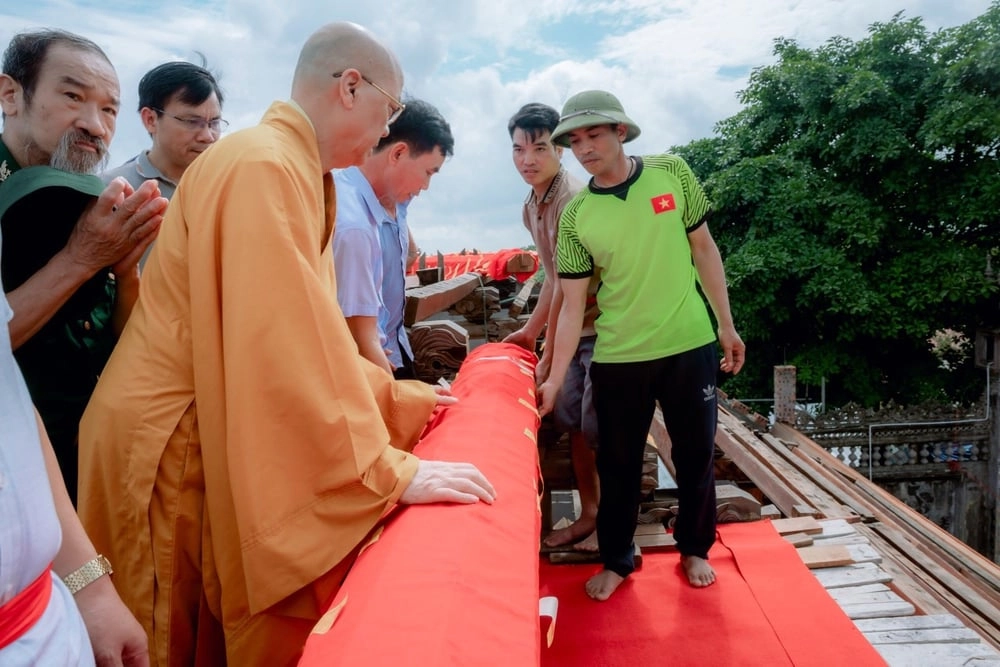 Lễ cất nóc chùa Ngọc Động tại Thái Bình-2